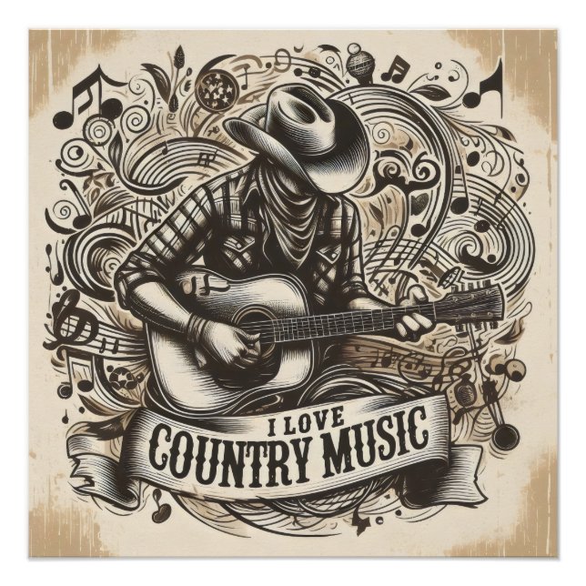 Poster Musique country. (Devant)