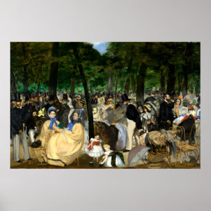 Poster Musique dans les Jardins des Tuileries par Manet -