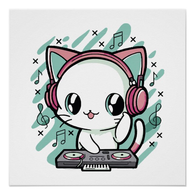 Poster musique de chat (Devant)