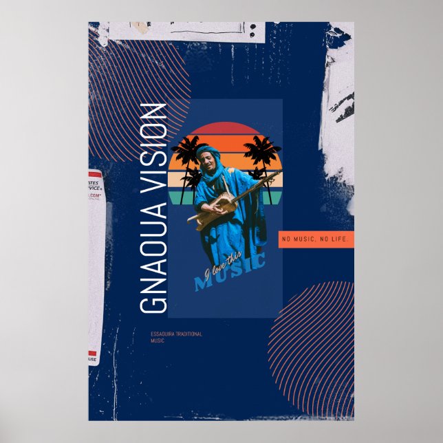 Poster Musique de Gnaoua connue à l'internationnal (Devant)