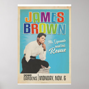Poster Musique de James Brown, M. Dynamite sous licence o