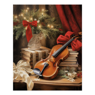 Poster Musique de violon de Noël