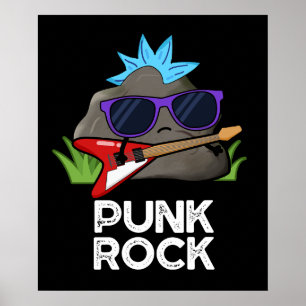 Poster Musique drôle de Rock Punk Pun BG sombre