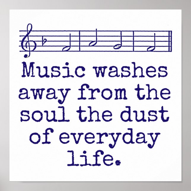 Poster Musique Éloignée De L'Âme - Citation Musique (Devant)