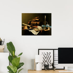 Poster Musique et littérature de William Harnett, Art fin