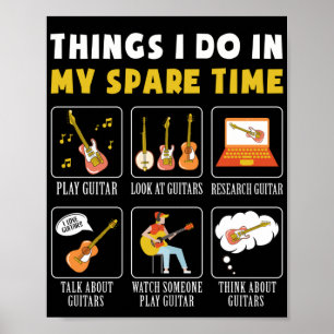 Poster Musique Guitare Aime Les Choses Que Je Fais Dans M