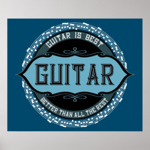 Poster Musique guitare Cercle