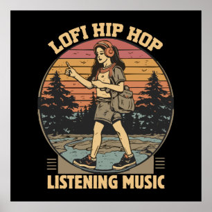 Poster Musique lofi hip hop chillhop