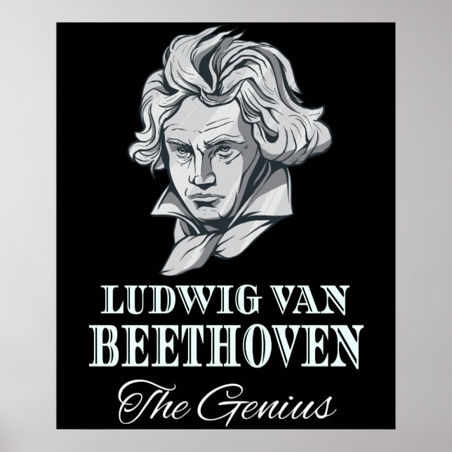 Poster Musique - Ludwig Van Beethoven Le génie (Devant)