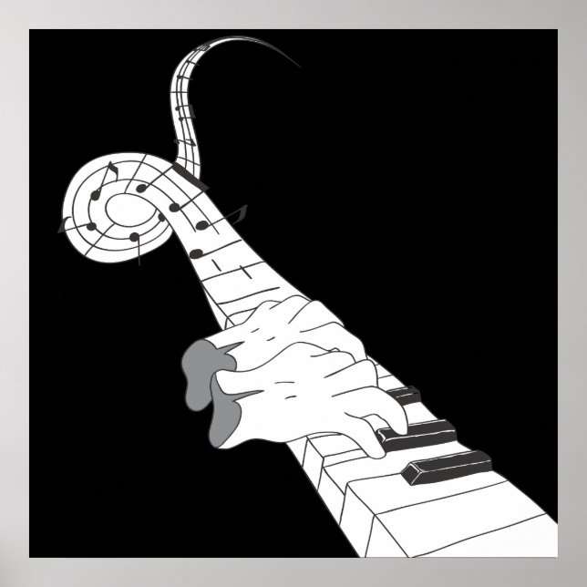 Poster Musique piano (Devant)