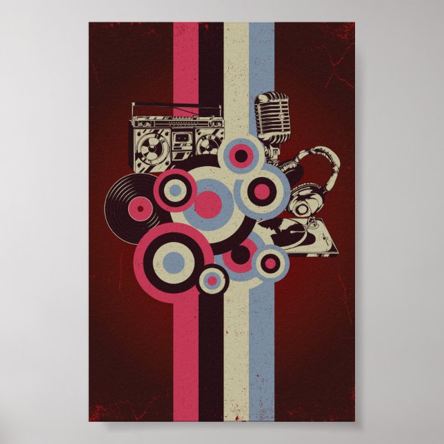 Poster Musique rétro (Devant)