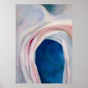Poster Musique rose et bleu par O'Keeffe