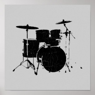 Poster musique, tambours noirs