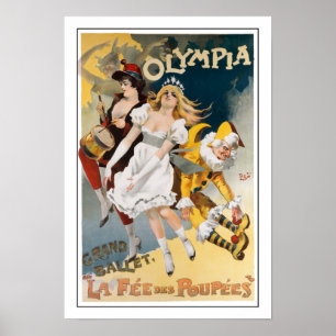 Poster Musique vintage Danse de ballet Imprimer Drummer T
