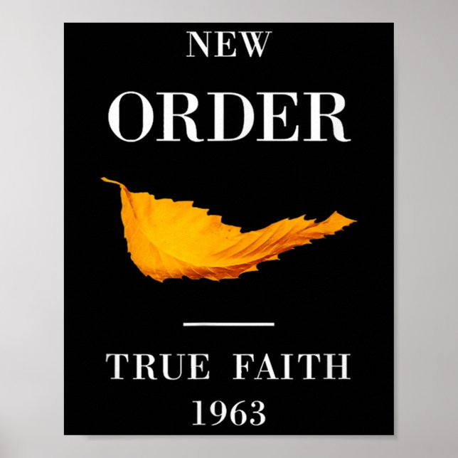 Poster Musique vintage drôle New Order True Faith  (Devant)