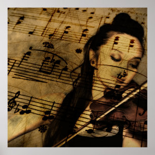 Poster Musique violon d'art