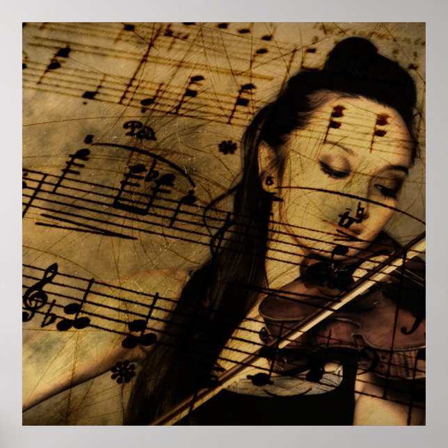 Poster Musique violon d'art (Devant)