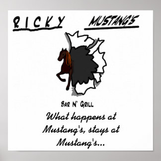 Poster mustangshirtfront, Ce qui se passe chez Mustang, s