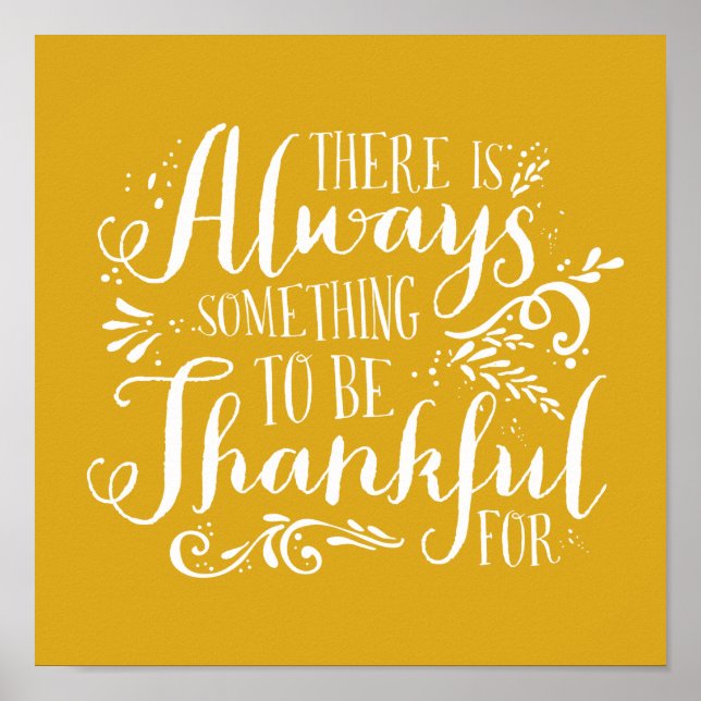 Poster Mustard Jaune Toujours Merci Citation Thanksgiving (Devant)