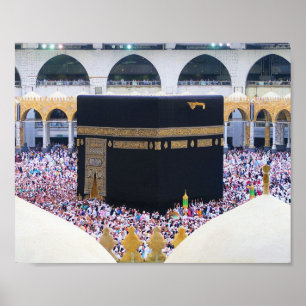 Poster Musulman Hajj Moubarak Sainte Kaaba Mecque Arabie