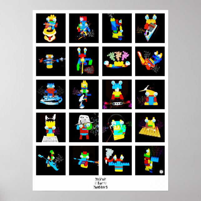 Poster Muzak Pour Les Monstres : Collage (Devant)