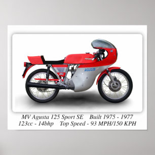 Poster MV Agusta 125 Sport SE Motorcycle - A3/A4