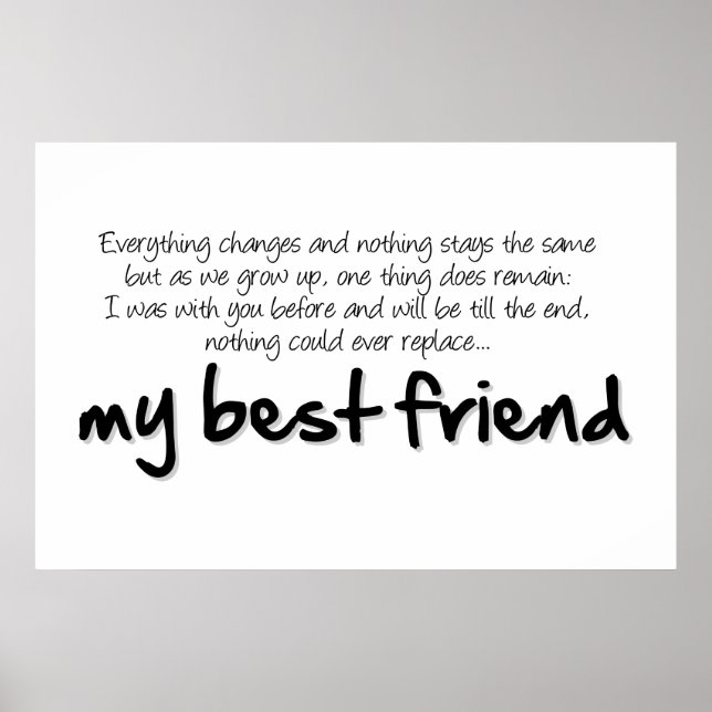 Poster My best friend (Devant)