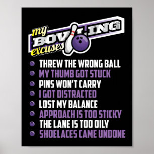 Poster My Bowling Excuses