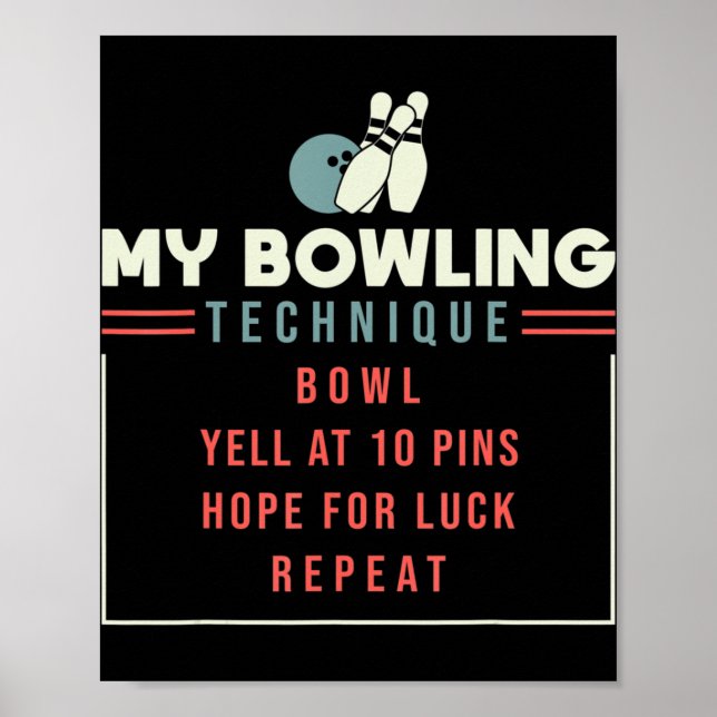 Poster My Bowling Technique - Bowling (Devant)