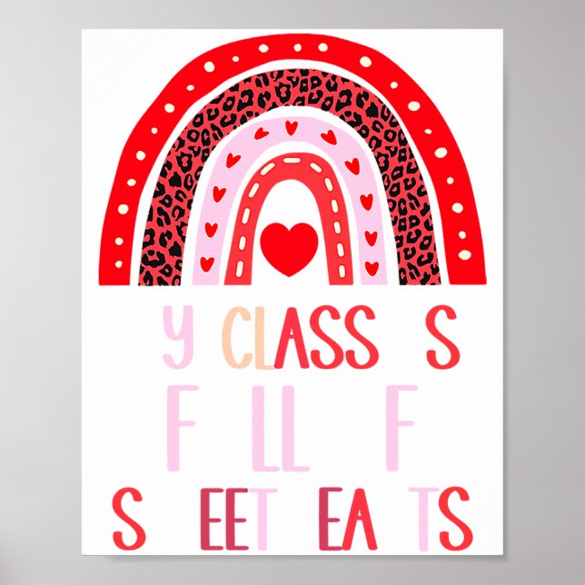Poster My Cl Is Full Of Sweethearts Teacher Valentines  (Devant)