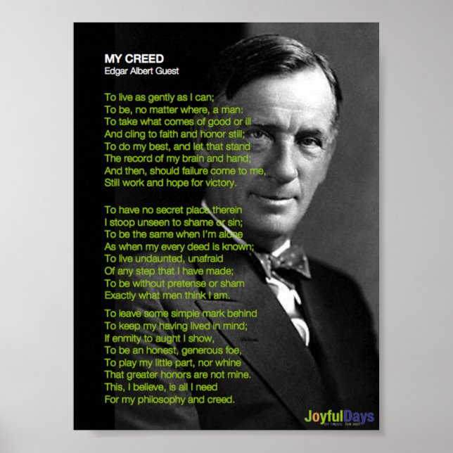 Poster My Creed (Devant)