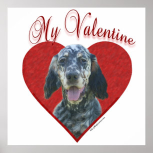 Poster My English Setter Valentine