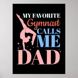 Poster My Favorite Gymnast Calls Me Daddy