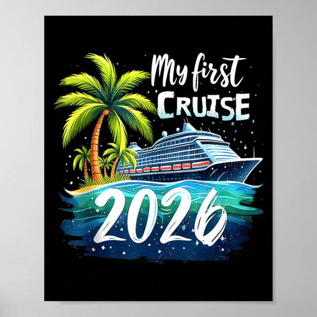 Poster My First Cruise 2026 Funny First Time Cruise Vacat (Devant)