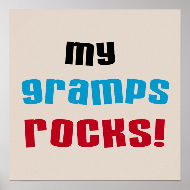 Poster My Gramps Rocks T-shirts et cadeaux (Devant)