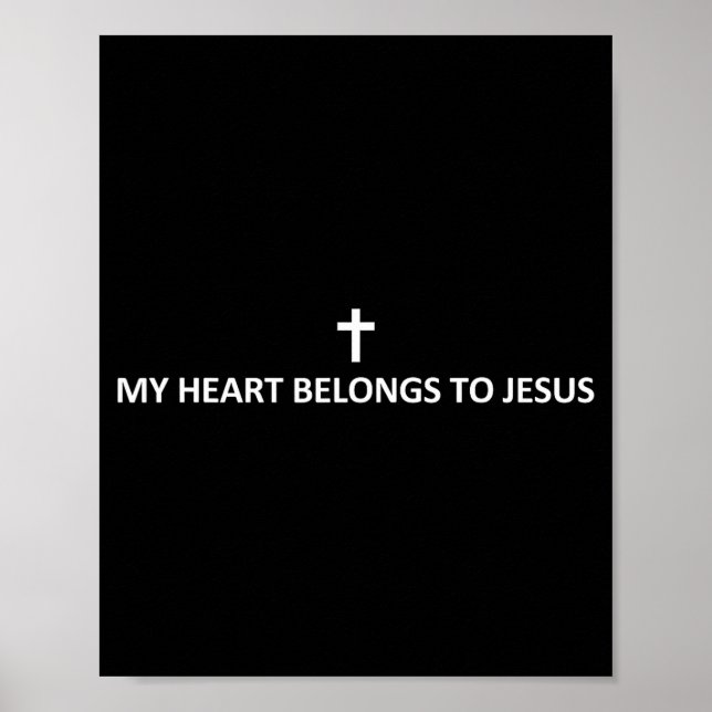 Poster My Heart Belongs To Jesus Subtle Minimal Christian (Devant)