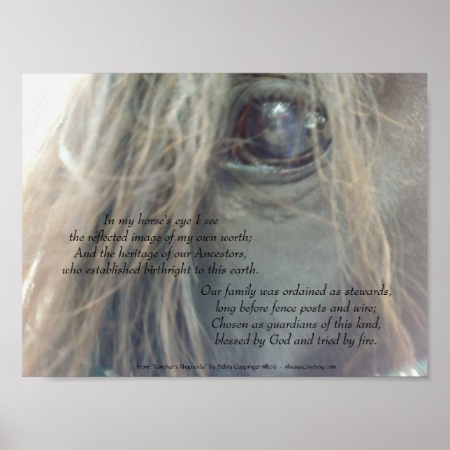 Poster My Horse's Eye 11x8.25 mûr imprimé uv (Devant)