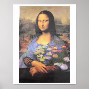 Poster My New Dress - Mona Lisa in a Monet - collage 2024