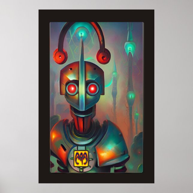 Poster My Robot DJ par Wombott (Devant)