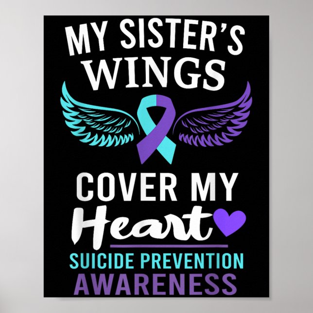 Poster My Sister's Wings Cover Heart Suicide Awareness Ri (Devant)