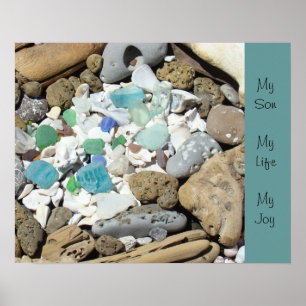Poster My Son My Life My Joy Art imprime Sea Glass Fossil