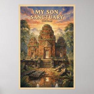 Poster My Son Sanctuary Vietnam Voyage Vintage