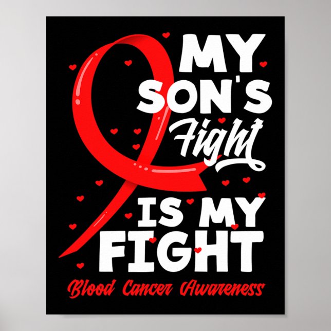 Poster My Son's Fight Is My Fight Blood Cancer Awareness  (Devant)