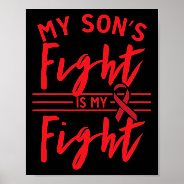 Poster My Son's Fight Is My Fight Blood Cancer Awareness  (Devant)