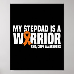 Poster My Stepdad Est Un Guerrier Orange Ribbon Rsdcrps A
