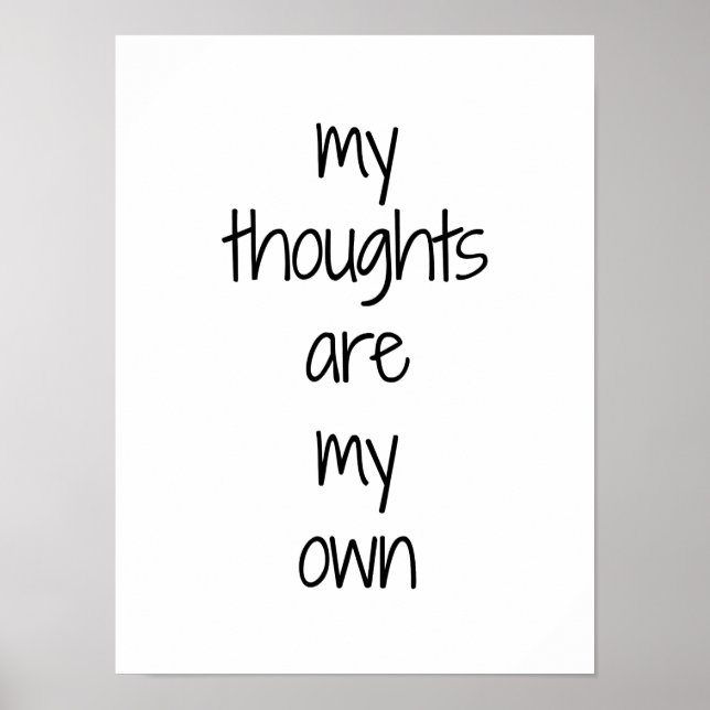 Poster My Thoughts (Devant)
