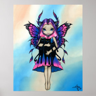 Poster My Three Kitties fée chat noir Imprimer