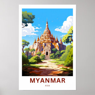 Poster Myanmar Asie Imprimer