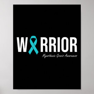 Poster Myasthenia Gravis Sensibilisation Ruban Turquoise