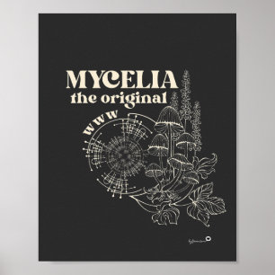 Poster Mycelia l'original WWW design rétro